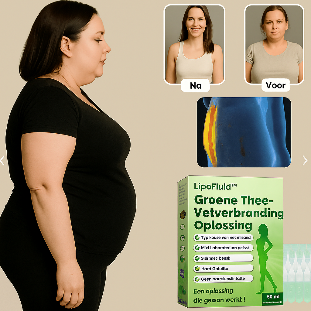 LipoFluid™ Vetverbrandende Oplossing met Japanse Groene Thee | Verbrandt 5 kg buikvet in 7 dagen — zonder dieet of sport!