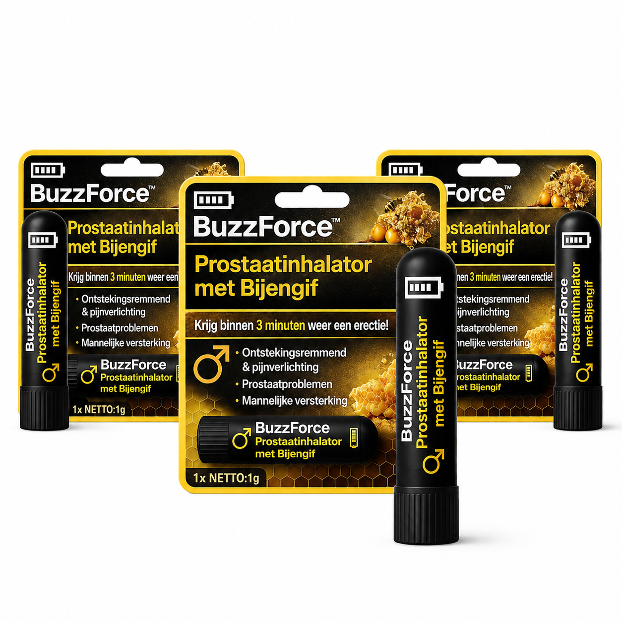 BuzzForce™ Prostaatinhalator met Bijengif | Krijg binnen 3 minuten weer een erectie!