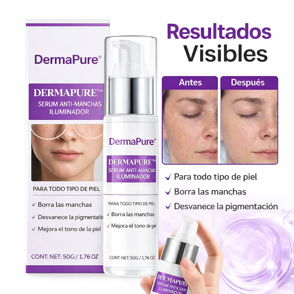 DermaPure™ Sérum Anti-Manchas Iluminador | ¡Borra tus manchas oscuras en 72 horas exactas!
