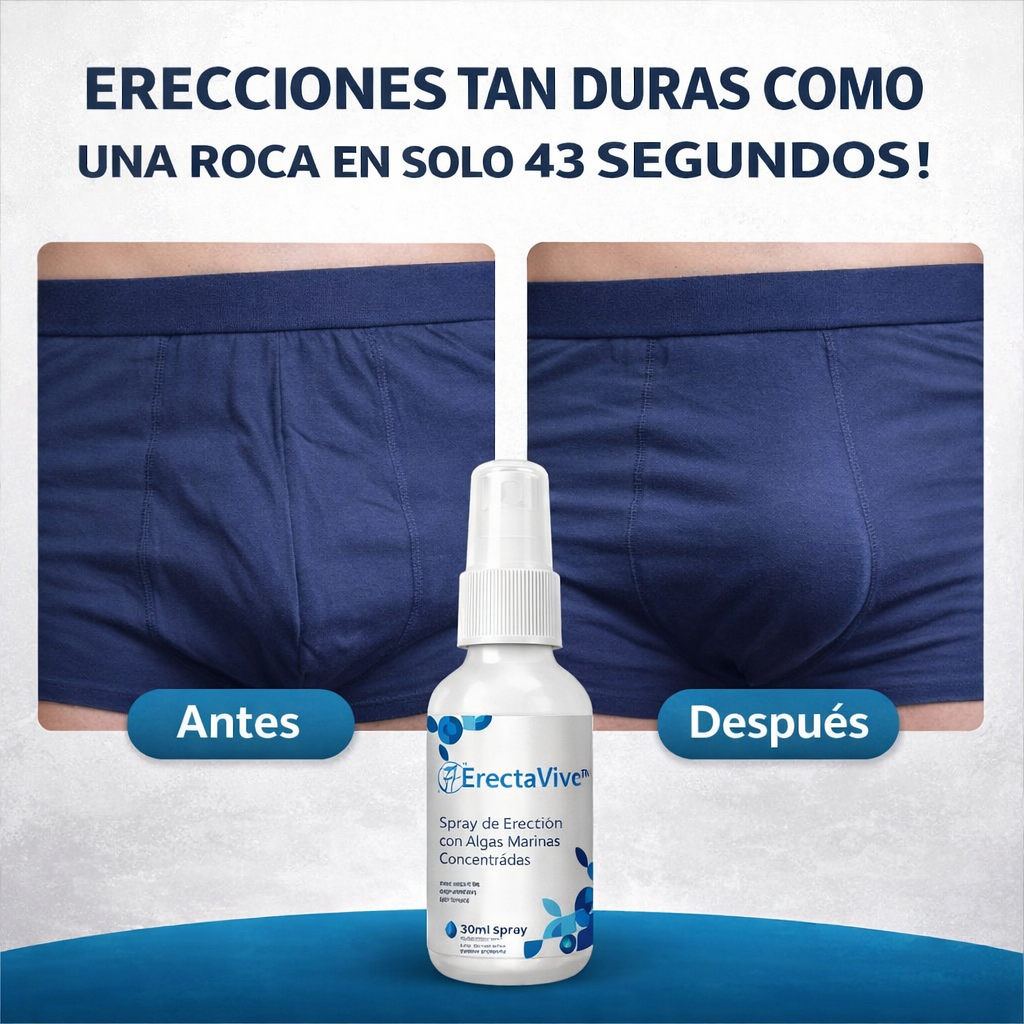ErectaVive™ Spray de Erección con Algas Marinas Concentradas | ¡Recupere una erección potente en 43 segundos!