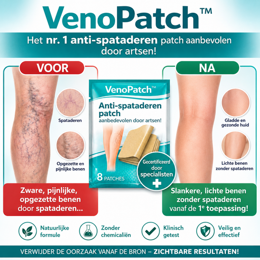 VenoPatch™ Anti-Spataderen Patch | Laat spataderen en beenpijn in 3 minuten verdwijnen!