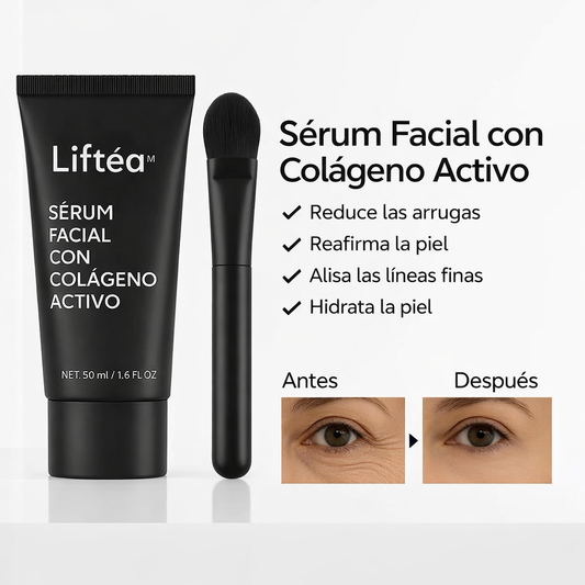 Liftéa™ Sérum Facial con Colágeno Activo | ¡Reafirma tu piel y borra las arrugas en 7 minutos!