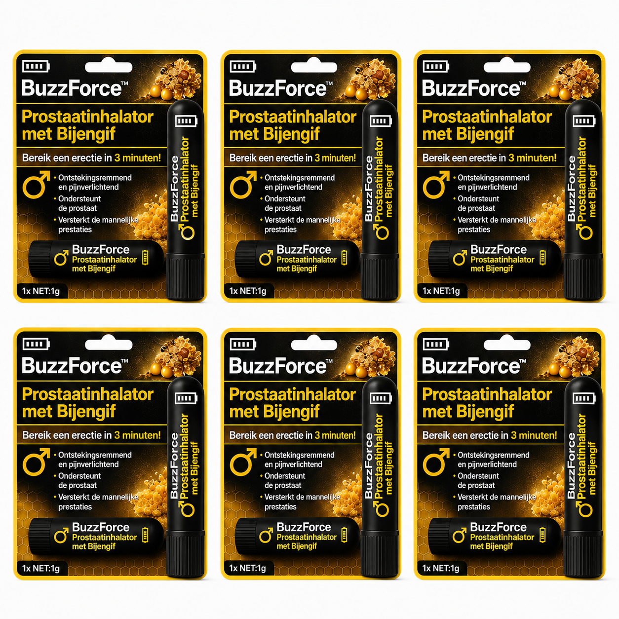 BuzzForce™ Prostaatinhalator met Bijengif | Krijg binnen 3 minuten weer een erectie!